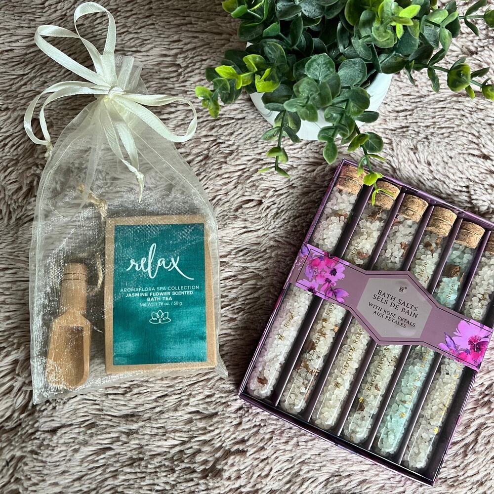 NEW Measurable Difference Relaxing Rose Petal & Jasmine Flower Bath Salts